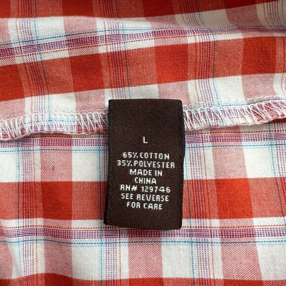 Bit & Bridle Western Plaid Short Sleeve Shirt Women's L Embroidery Pearl Snap - Picture 10 of 13